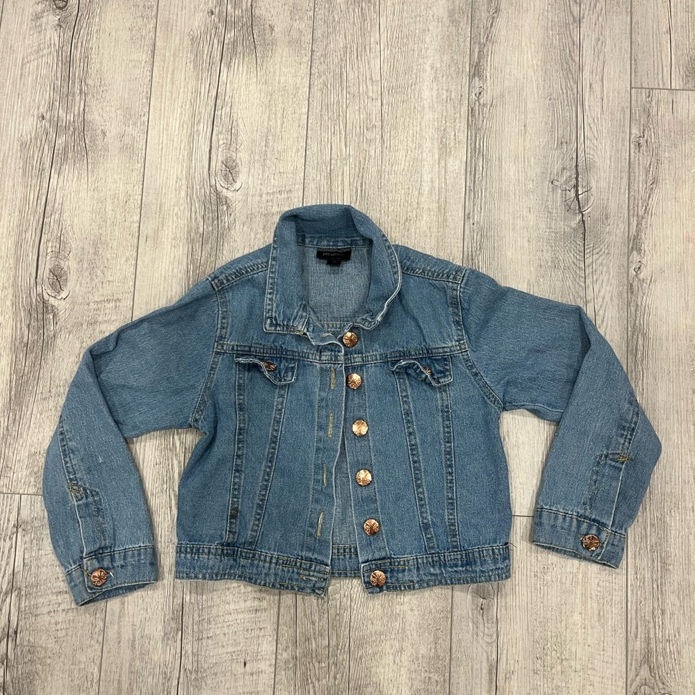 Kids Denim Jacket with Button Details